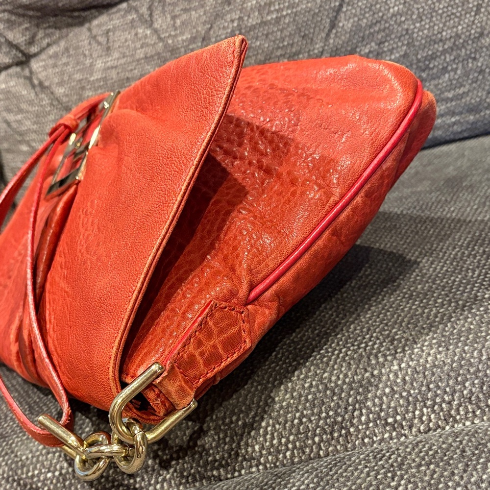 Fendi Mia Flap Shoulder Bag- Red Leather - Picture 5 of 16
